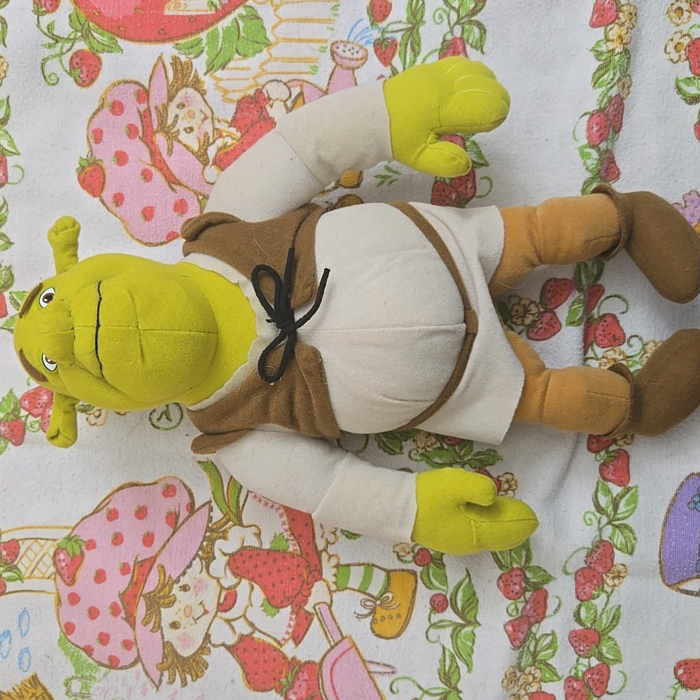 Vintage Dreamworks Shrek Plush Toy - Green and Brown